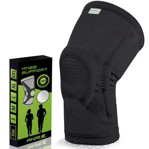 Наколінник Посилений Еластичний ANRI.E. KS-001 (Чорний, 1 шт)