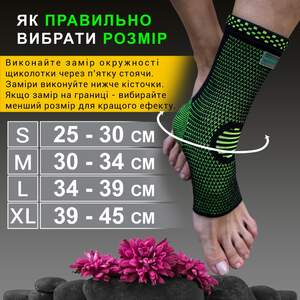 Бандаж на Голіностоп ANRI.E. AS-001 (Чорно-зелений) Бандаж на Голіностоп ANRI.E. AS-001 (Чорно-зелений)