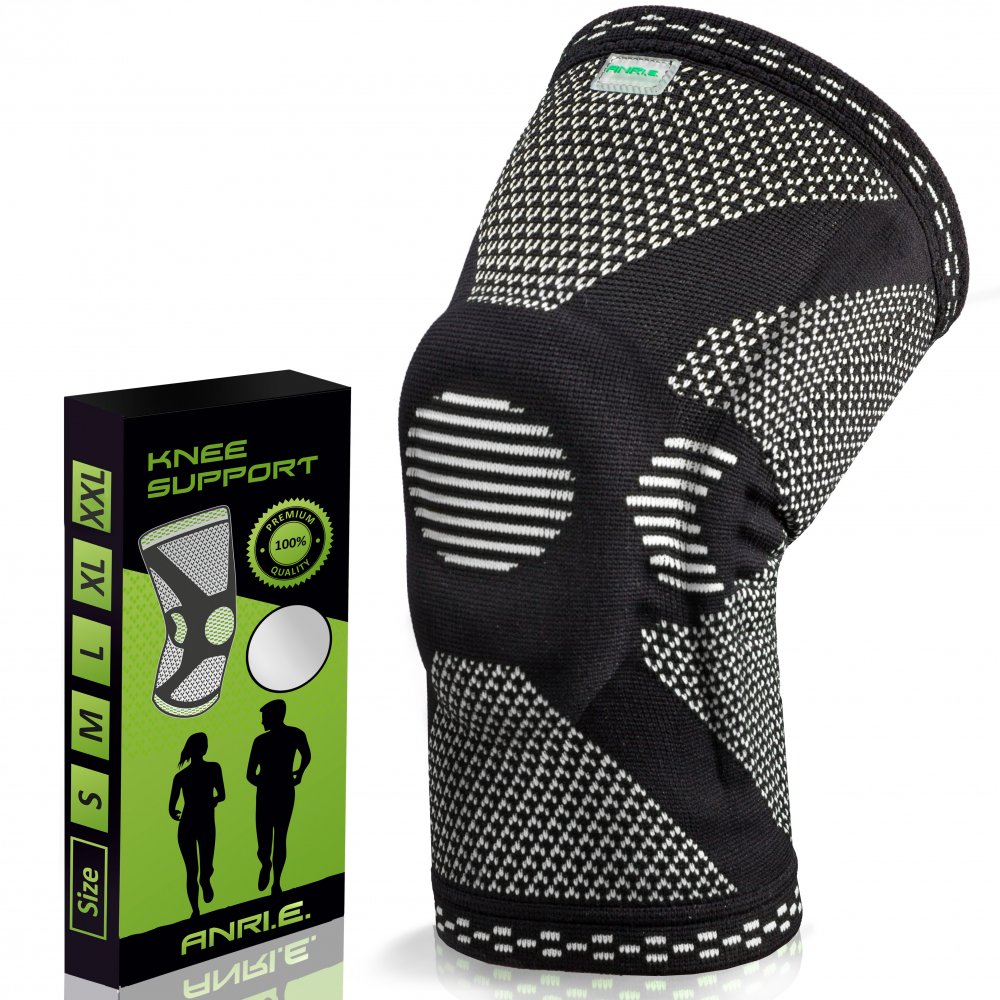 Наколенник Усиленный Эластичный ANRI.E. KS-001 (Чёрно-Серый, 1 шт) Наколенник Усиленный Эластичный ANRI.E. KS-001 (Чёрно-Серый, 1 шт)