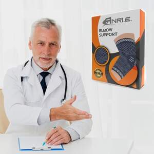 Бандаж на Локоть ANRI.E. ES-001 (Чёрно-Серый)