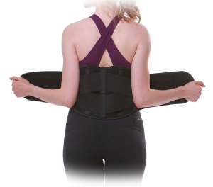 Бандаж Поясничный ANRI.E. BS-001 с Рёбрами Жёсткости (Чёрный)