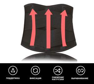 Бандаж Поясничный ANRI.E. BS-001 с Рёбрами Жёсткости (Чёрный) Бандаж Поясничный ANRI.E. BS-001 с Рёбрами Жёсткости (Чёрный)
