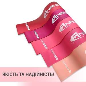 Гумки для Фітнесу ANRI.E. (5 шт) Латексні Гумки для Фітнесу ANRI.E. (5 шт) Латексні