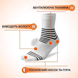 Носки Спортивные ANRI.E. - Высокие, Белые Носки Спортивные ANRI.E. - Высокие, Белые