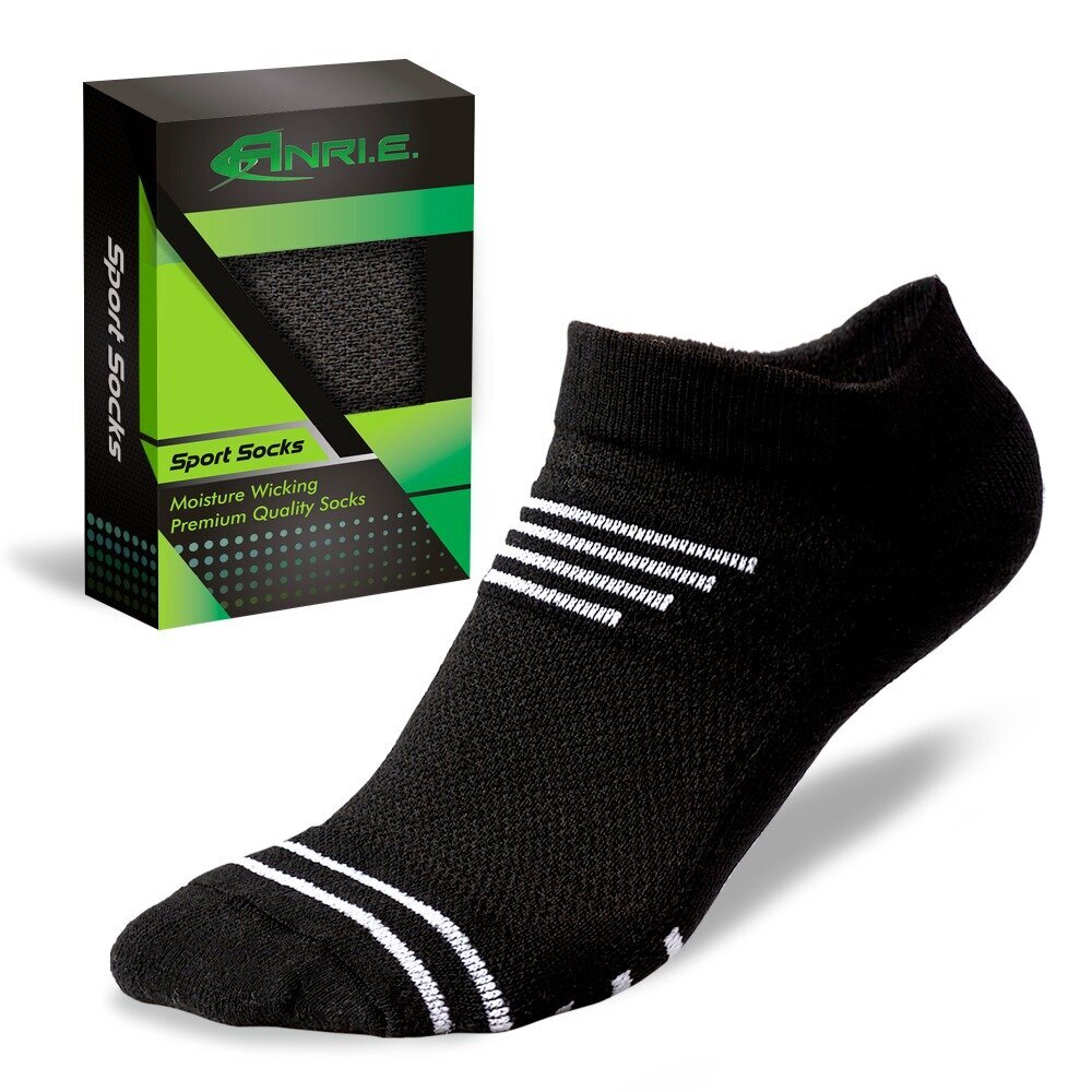 Носки Спортивные ANRI.E. - Низкие, Чёрные Носки Спортивные ANRI.E. - Низкие, Чёрные