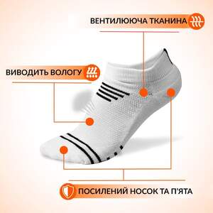Шкарпетки Спортивні ANRI.E. - Низькі, Білі
