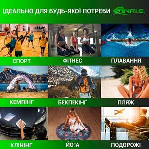 Рушник Спортивний ANRI.E. 150х75 см Мікрофібра – Світло-сірий
