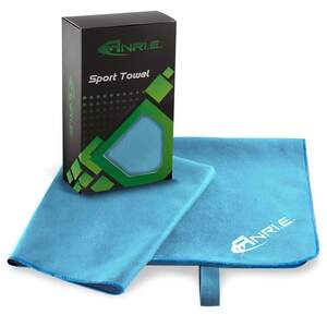 Полотенце Спортивное ANRI.E. 100х50 см Микрофибра - Голубой