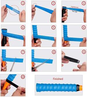 Намотування на Ракетки (1 шт) Перфороване – Чорний