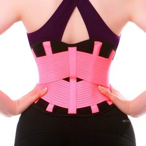 Бандаж для поясниці ANRI.E. BS-001 з Ребрами Жорсткості (Рожевий)